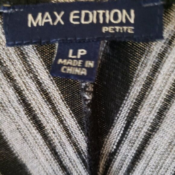 Max Edition Black & Gray Striped Dress - Picture 4 of 4